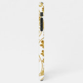 Initiaal golden paisley l Luxury feminine gift iPhone Hoesje (Linkerkant)