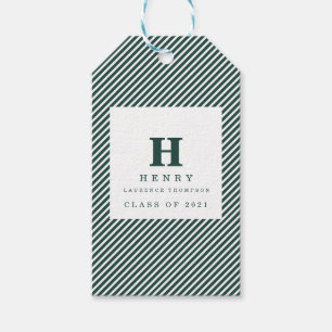 INITIAAL groene GRADUATION Party GIFT-LABELS Cadeaulabel