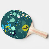 Initiaal Groene verfplaat koelen Tafeltennisbatje (Zijkant)