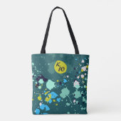 Initiaal Groene verfplaat koelen Tote Bag (Achterkant)