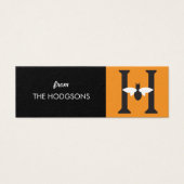 Initiaal H Bee Happy Skinny Custom Gift Labels Mini Visitekaartjes (Voorkant)