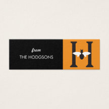 Initiaal H Bee Happy Skinny Custom Gift Labels