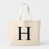 Initiaal H Jumbo Canvas tas (Voorkant)
