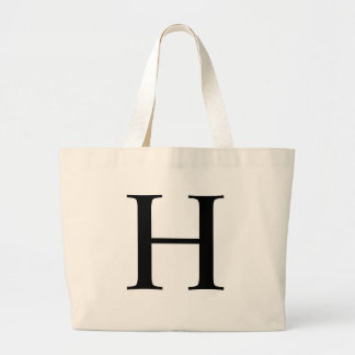 Initiaal H Jumbo Canvas tas