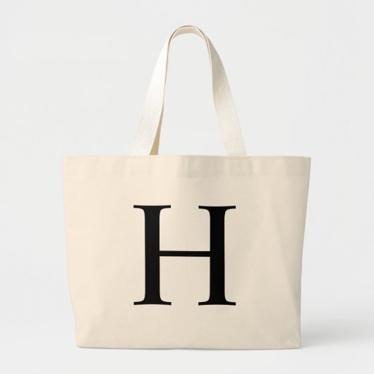 Initiaal H Jumbo Canvas tas (Voorkant)