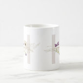 Initiaal H met Zachte kleur bloem Koffie Mok (Center)