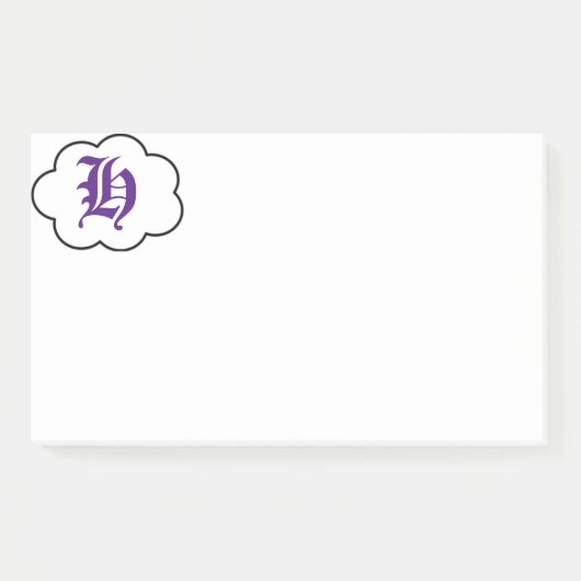 Initiaal H Monogram Post-it Opmerkingen Post-it® Notes (Voorkant)