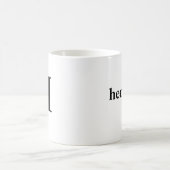 Initiaal H & Persoonlijke naam KoffieMok (Center)