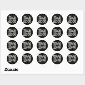 Initiaal H Ronde Sticker in zilver (Vel)
