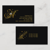Initiaal H Stardust Visitekaartje Gold & Diamonds (Voorkant / Achterkant)