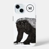 Initiaal honingbadger Case-Mate iPhone case (Achterkant)