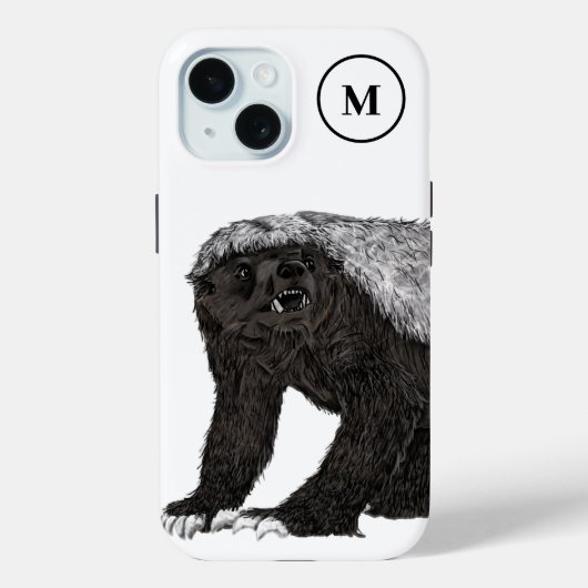 Initiaal honingbadger Case-Mate iPhone case (Achterkant)