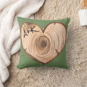 Initiaal Hout Hartkussen Kussen (Deken)