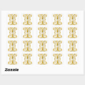 Initiaal I Hoofdletter Sticker in Goud (Vel)