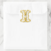 Initiaal I Hoofdletter Sticker in Goud (Tas)