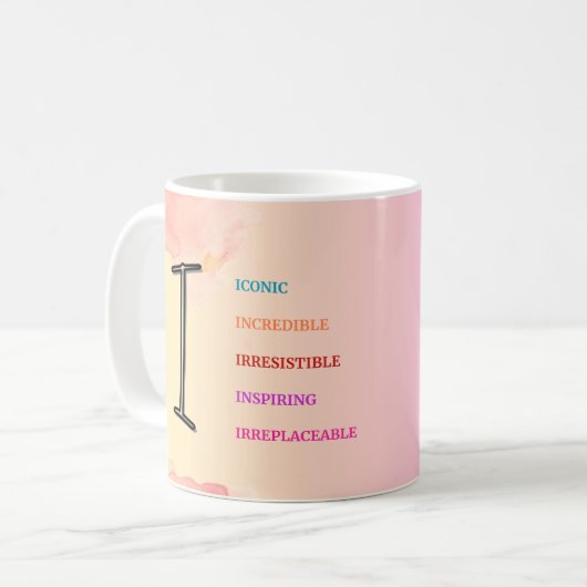 Initiaal "I" Mok (11oz) (Voorkant links)