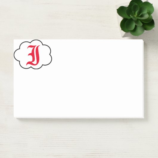 Initiaal I Monogram Opmerkingen Post-it® Notes (Kantoor)