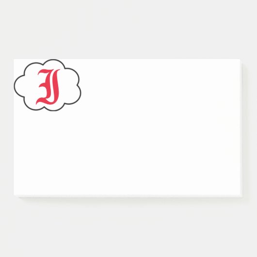 Initiaal I Monogram Opmerkingen Post-it® Notes (Voorkant)