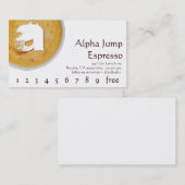 Initiaal in de Foamy Cup Koffee Loyalty Punch Card (Voorkant / Achterkant)