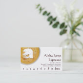 Initiaal in de Foamy Cup Koffee Loyalty Punch Card (Staand voorkant)