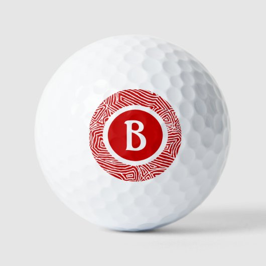 Initiaal in het rood golfballen (Voorkant)