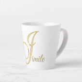 "Initiaal J" Latte Mok (Rechterhoek)