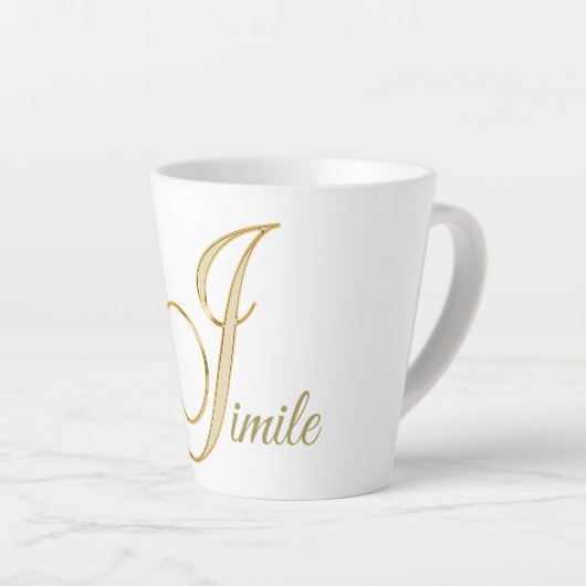 "Initiaal J" Latte Mok (Rechterhoek)