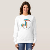 Initiaal J Letter Name Cute Rainbow Alphabet Trui (Voorkant volledig)