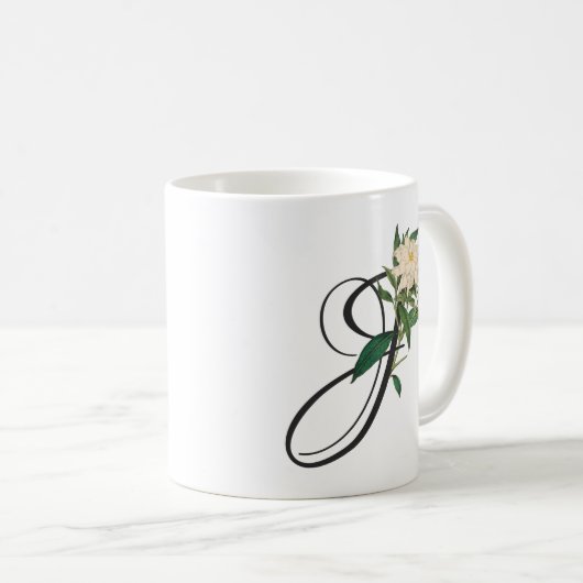 Initiaal J,  Mok Jasmine Coffee (Voorkant rechts)
