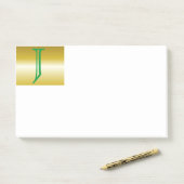 Initiaal J Monogram Post-It Notes (Op bureau)