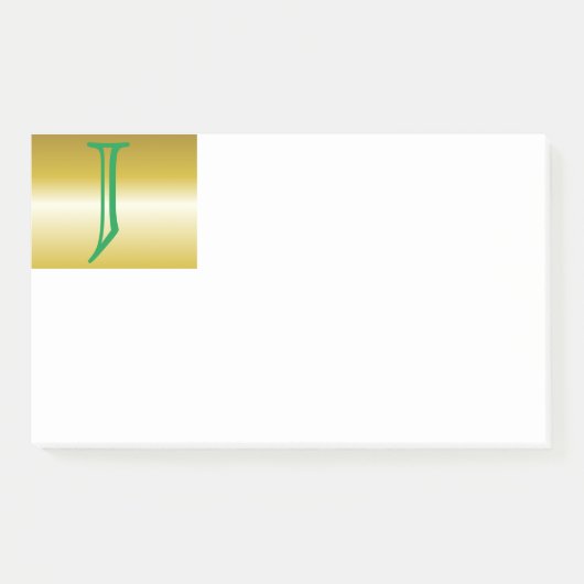 Initiaal J Monogram Post-It Notes (Voorkant)
