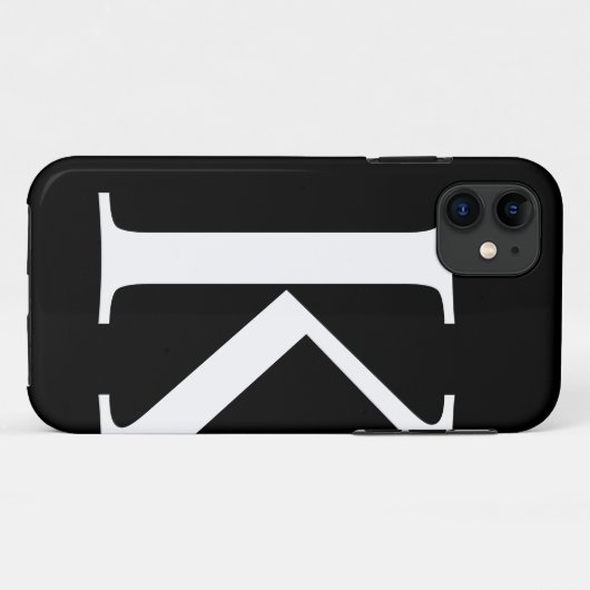 Initiaal K iPhone Case (Achterkant (horizontaal))
