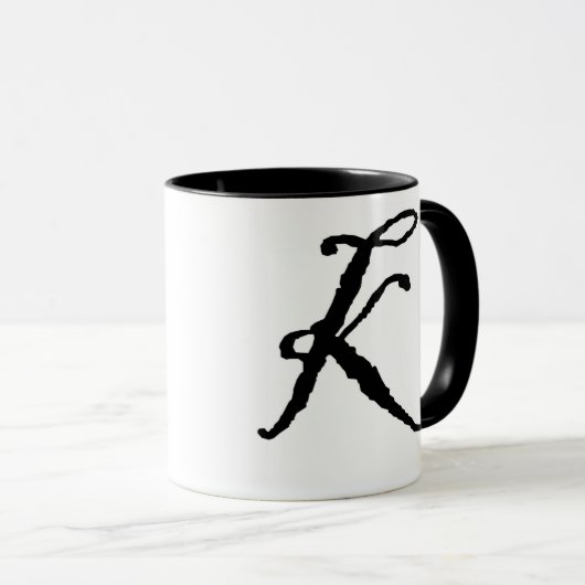 Initiaal K mok (Voorkant rechts)