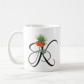 Initiaal K,  Mok koffiekkoffie van Kaiser (Links)