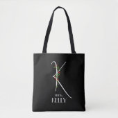 Initiaal K monogram waterverf rode bloemleraar Tote Bag (Voorkant)