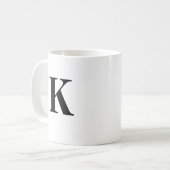 Initiaal K & Persoonlijke naam Koffiekoffie Mok (Voorkant links)