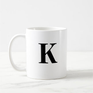 Initiaal K & Persoonlijke naam Koffiekoffie Mok