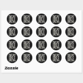 Initiaal K Ronde Sticker in zilver (Vel)