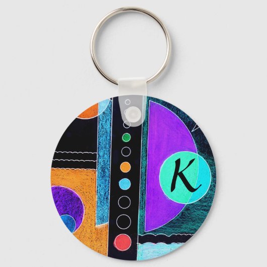 Initiaal "K" Sleutelhanger (Voorkant)