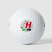 initiaal karakter golfer's golfballen (Voorkant)