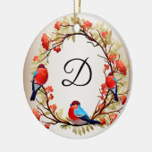 Initiaal kerstreuzenmonogram keramisch ornament (Links)