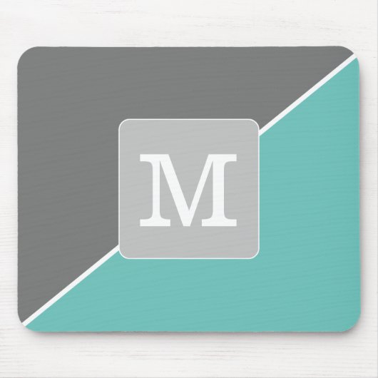 Initiaal Kleur afstemmen voor minimalistisch blauw Muismat (Voorkant)