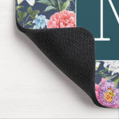 Initiaal  kleurrijke illustratie florale zeemacht muismat (Hoek)