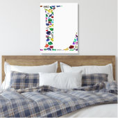 Initiaal L Canvas Afdruk (Insitu (Slaapkamer))