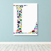 Initiaal L Canvas Afdruk (Insitu (Houten vloer))