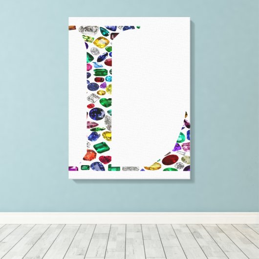 Initiaal L Canvas Afdruk (Insitu (Houten vloer))