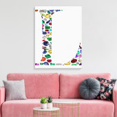 Initiaal L Canvas Afdruk (Insitu (Woonkamer))