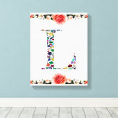 Initiaal L Canvas Afdruk (Insitu (Houten vloer))