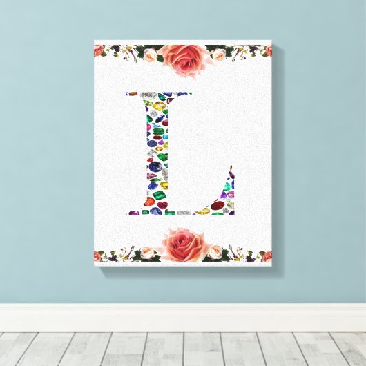 Initiaal L Canvas Afdruk (Insitu (Houten vloer))