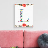Initiaal L Canvas Afdruk (Insitu (Woonkamer))